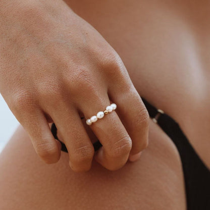 Bague avec perle d’eau douce