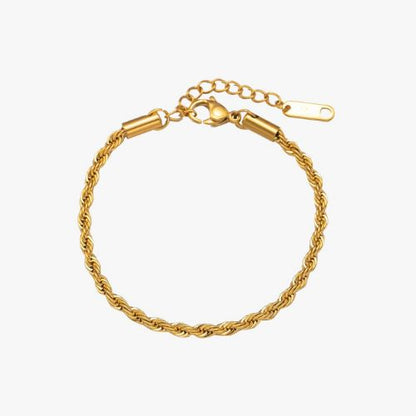 Bracelet de Cheville en Chaîne Torsadée