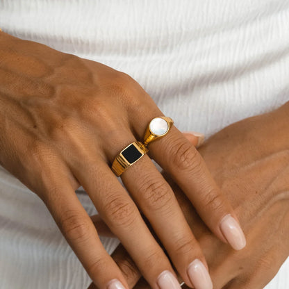 Bague "Kaya" en Onyx