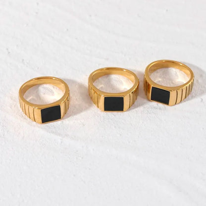 Bague "Kaya" en Onyx