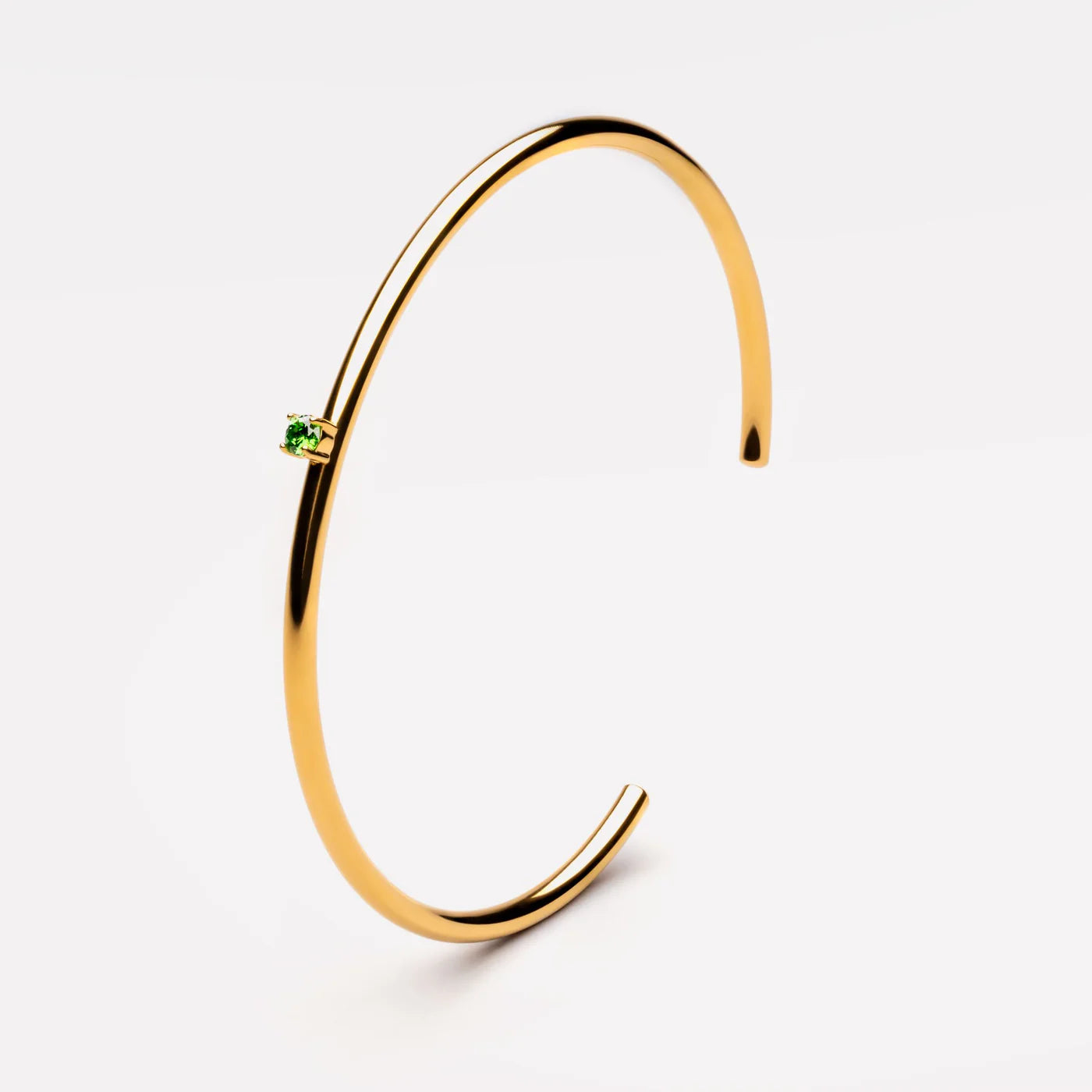 Bracelet Manchette Émeraude Fine