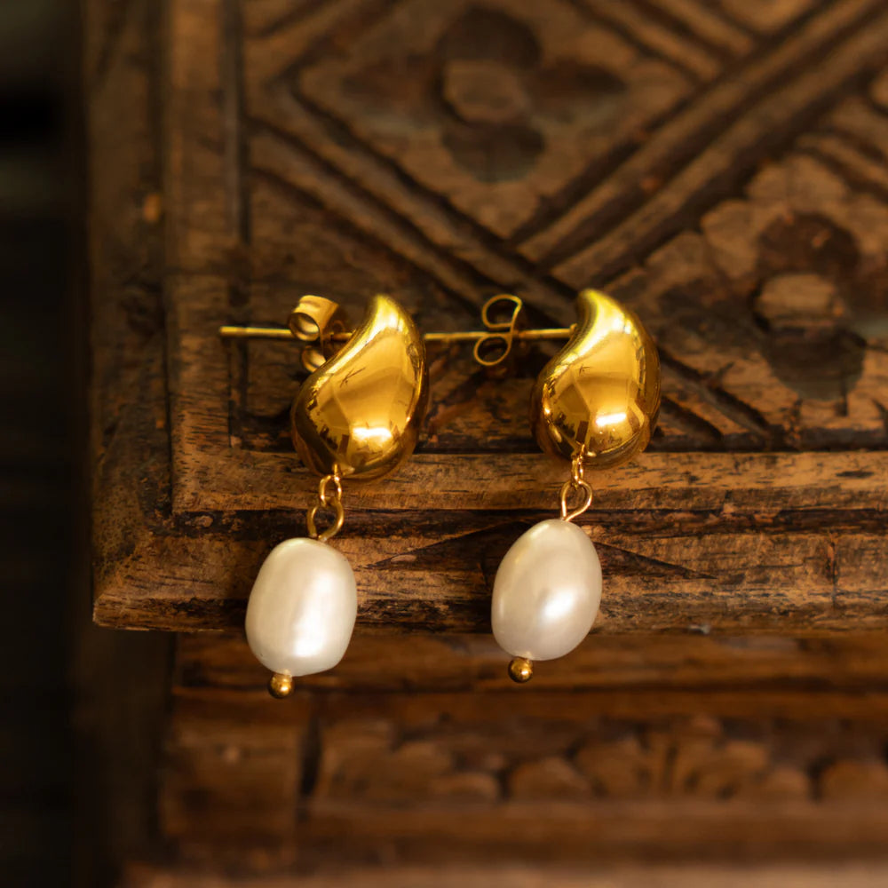 Boucles d’Oreilles Perle Goutte