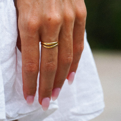 Bague double "Breeze"