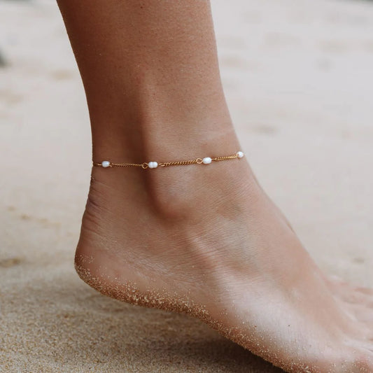 Chaîne de cheville Perles d’eau douce