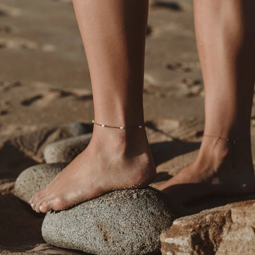 Chaîne de cheville Perles d’eau douce