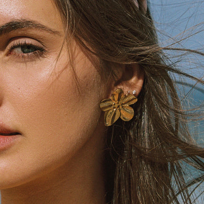 Boucles d’oreilles Hibiscus