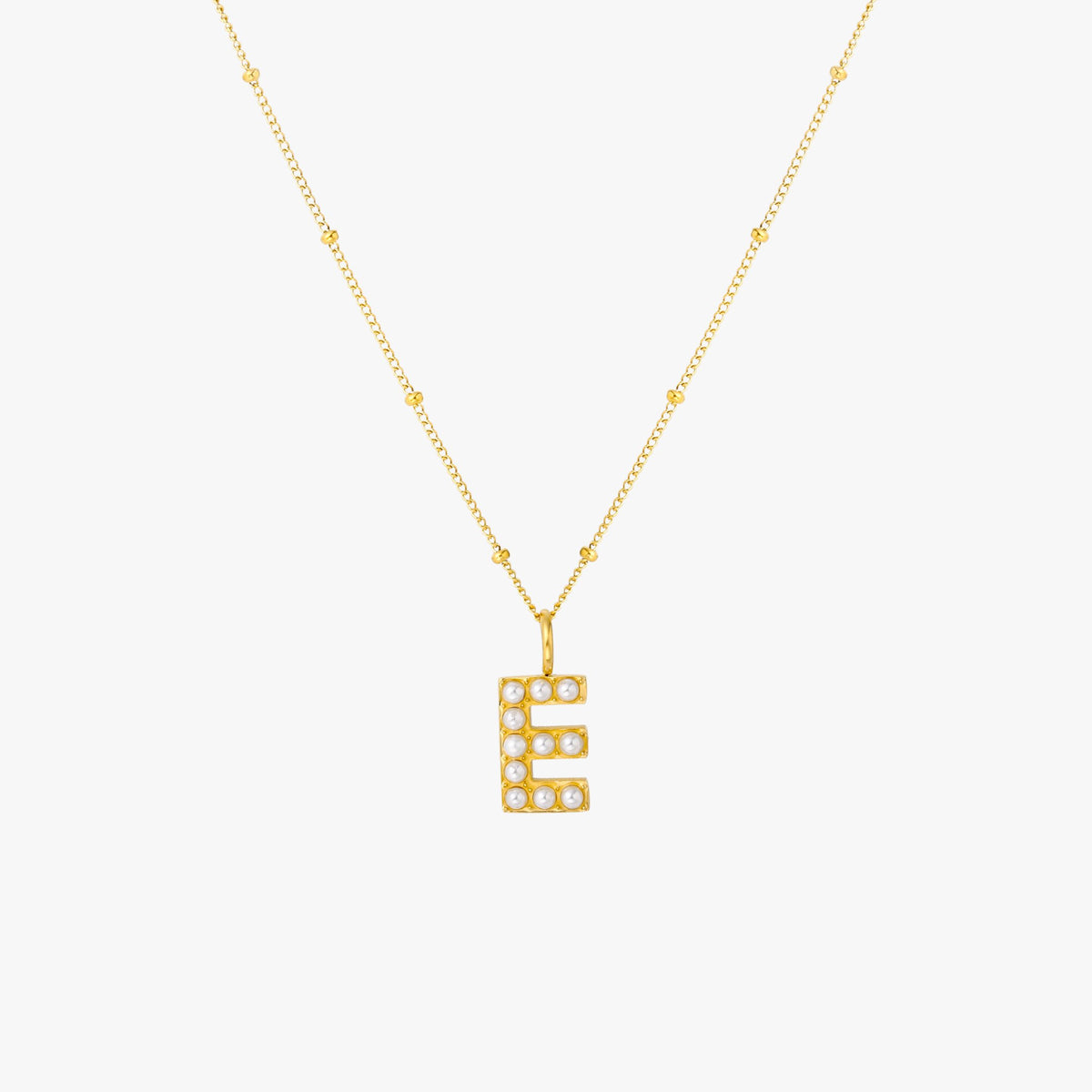 Collier Initial en Perle