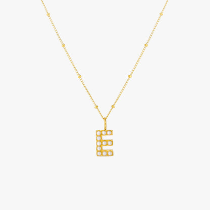 Collier Initial en Perle