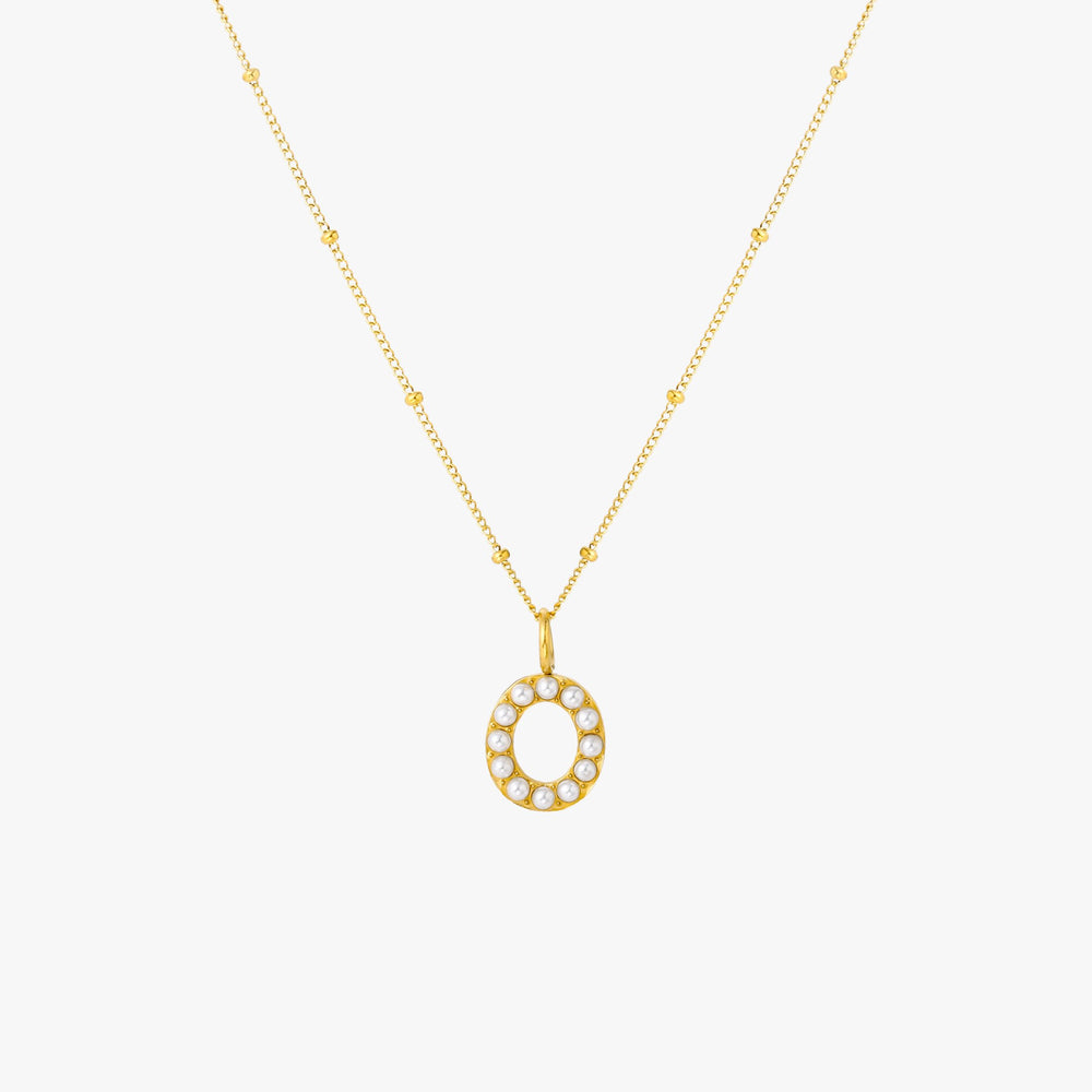 Collier Initial en Perle