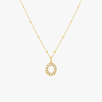 Collier Initial en Perle
