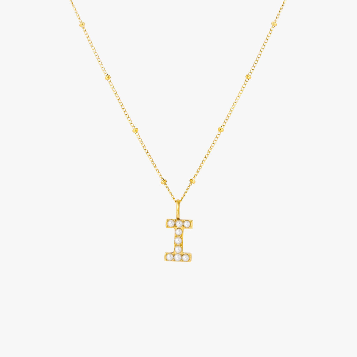 Collier Initial en Perle