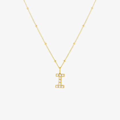 Collier Initial en Perle