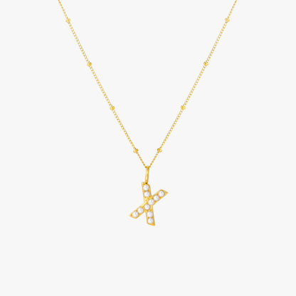 Collier Initial en Perle