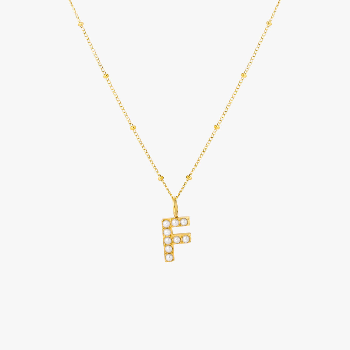 Collier Initial en Perle