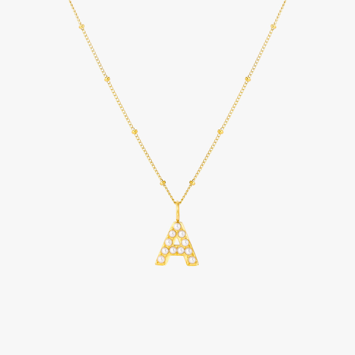 Collier Initial en Perle