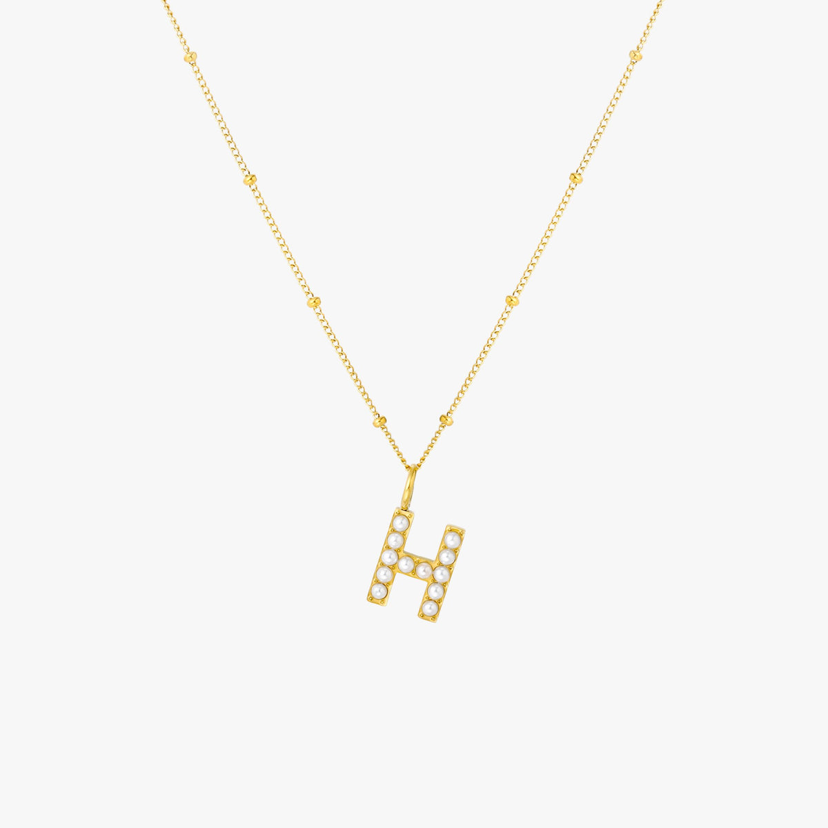 Collier Initial en Perle