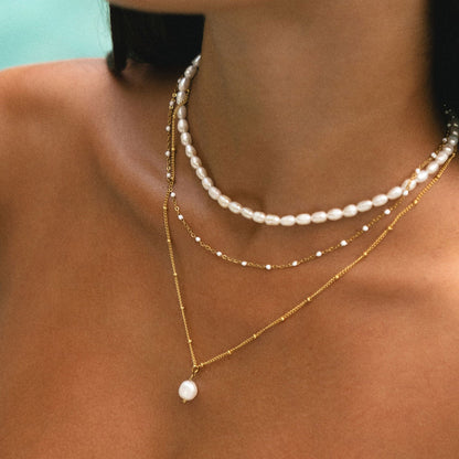 Ras-de-cou Perles Blanches
