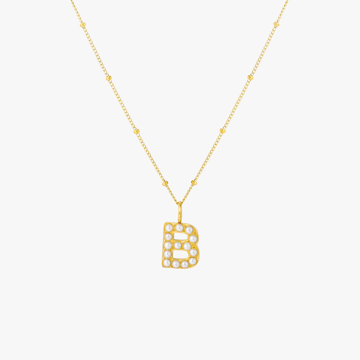 Collier Initial en Perle