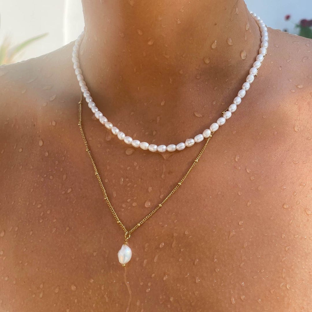 Collier en perle baroque