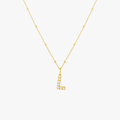 Collier Initial en Perle