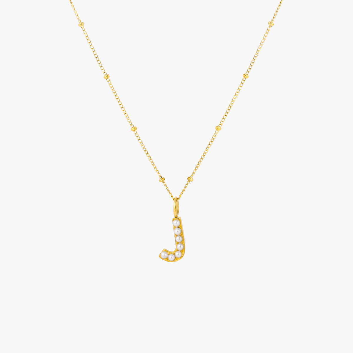 Collier Initial en Perle