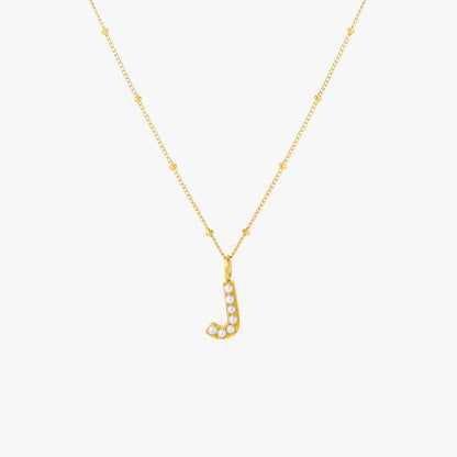 Collier Initial en Perle
