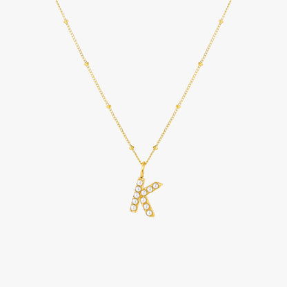 Collier Initial en Perle