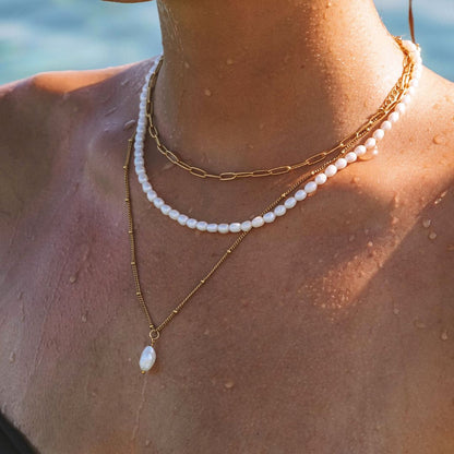 Collier en perle baroque