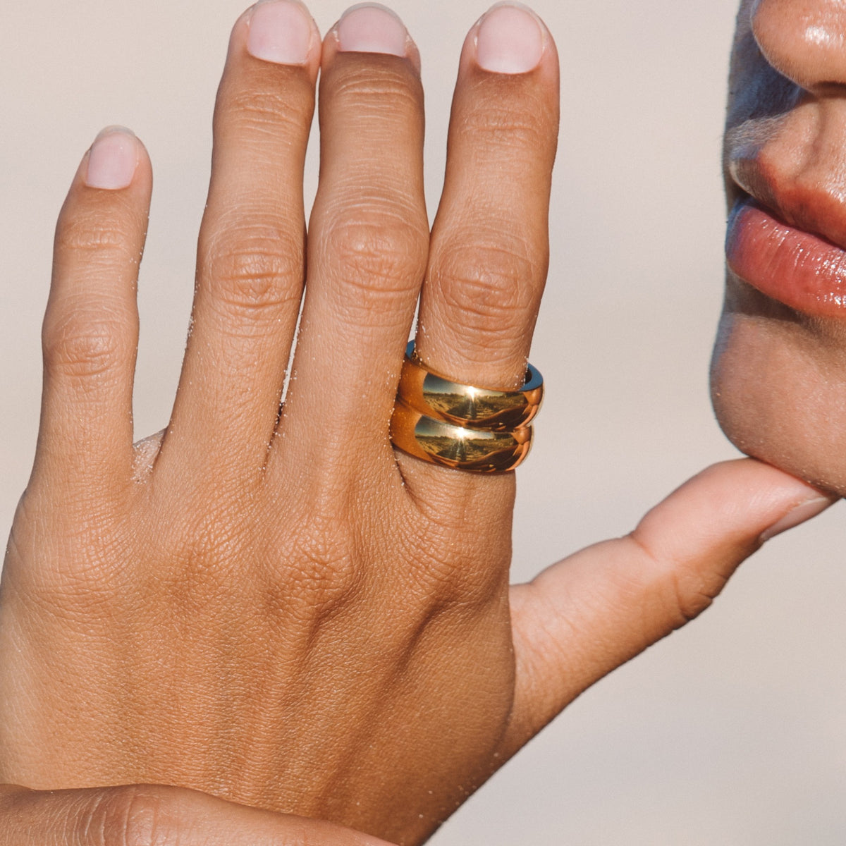 Bague Double Chunky