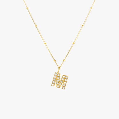 Collier Initial en Perle