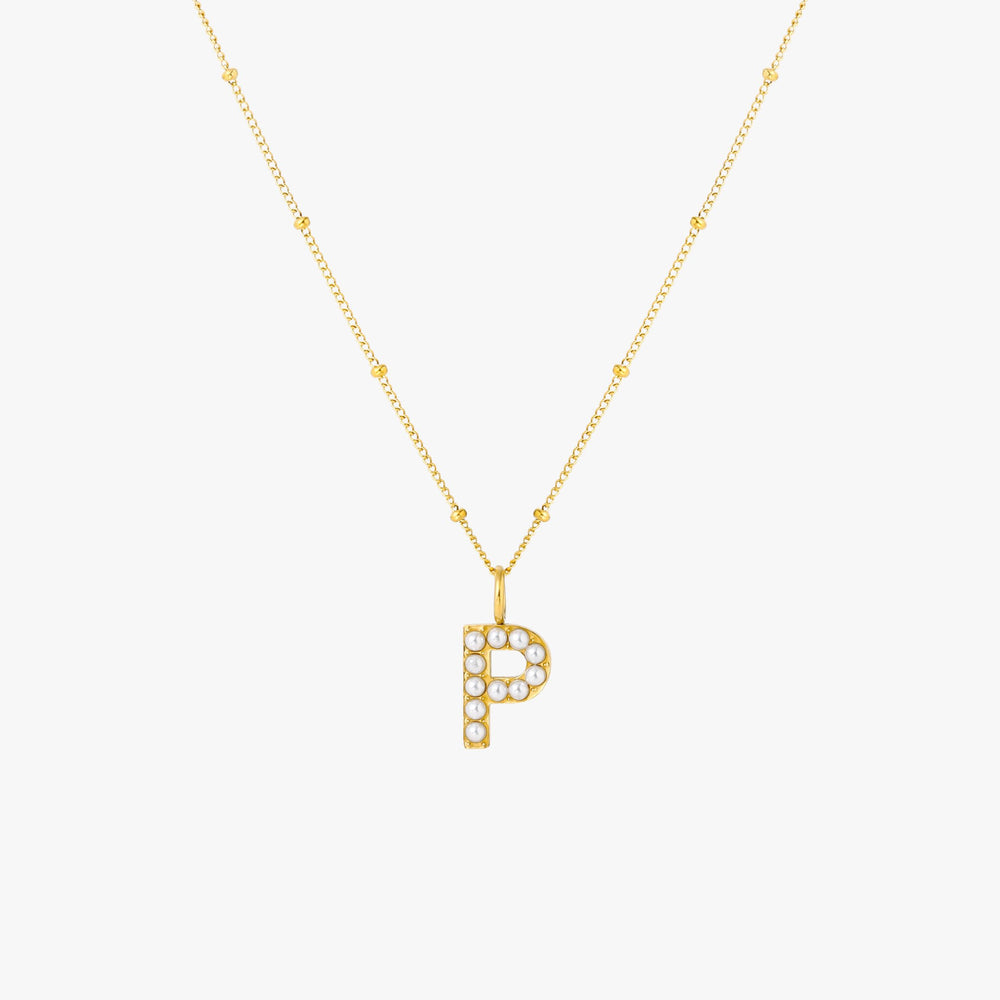 Collier Initial en Perle
