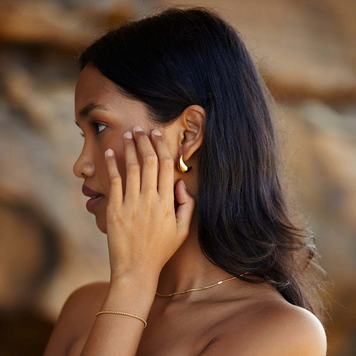 Boucles d’oreilles Créoles Goutte
