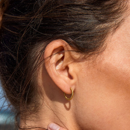 Boucles d’oreilles Créoles Torsadées