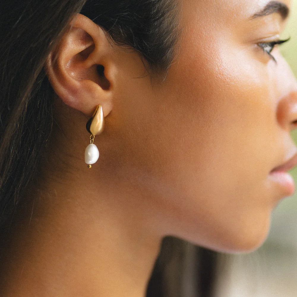 Boucles d’Oreilles Perle Goutte